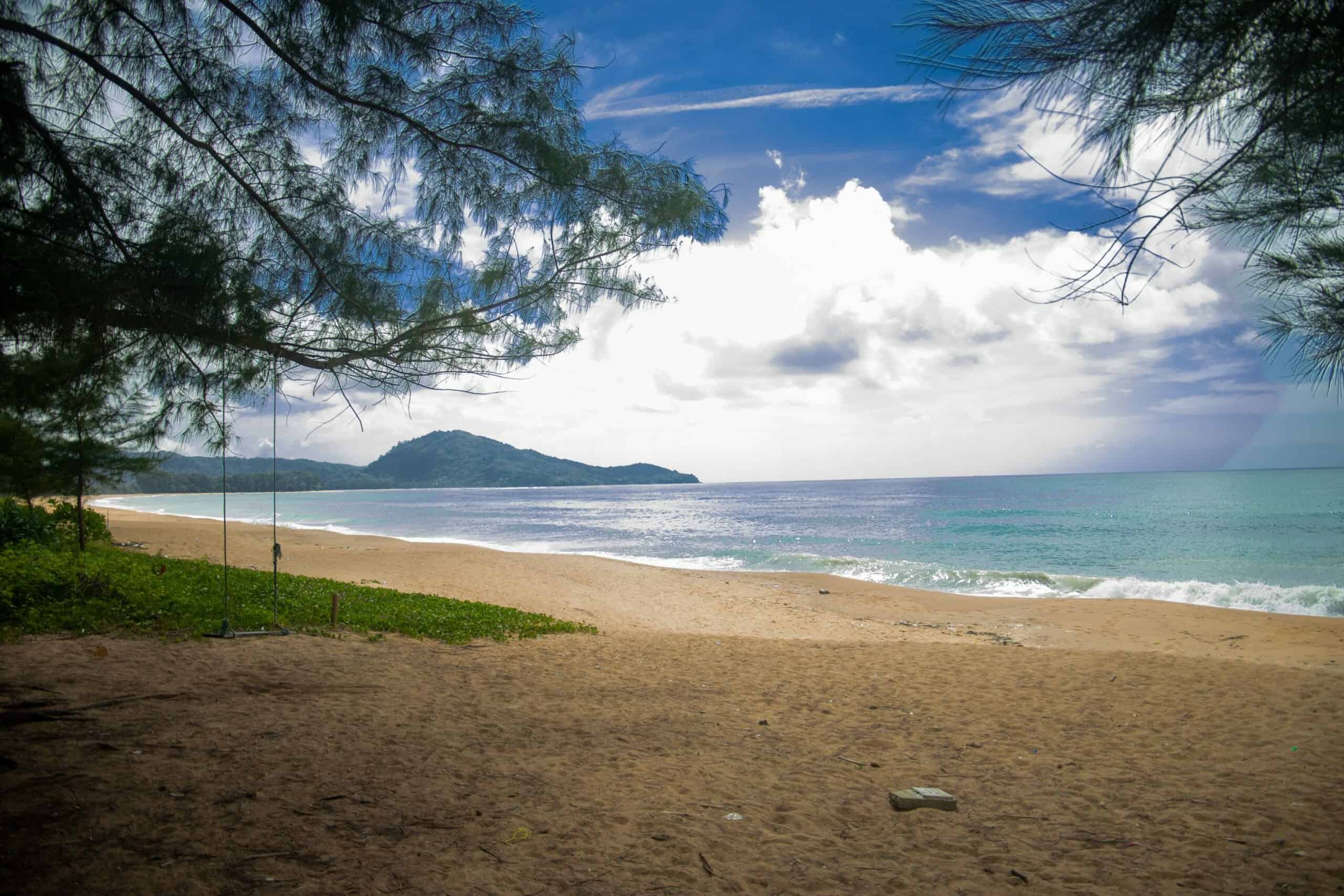 Tropical Andaman coastline at Mai Khao Beach, Phuket